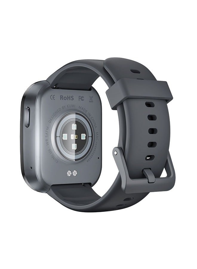 KUMI U6 Smart Sports Watch AMOLED Display 100 Sports Detection Aids Sleep Detection Motion Track Recording Waterproof AI Voice Bracelet Black - Image 5