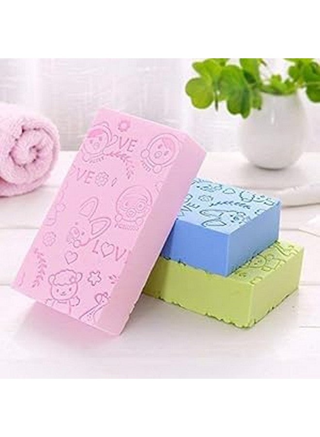 Onward Bath Scrubber Sponge for kids - gental cleaning and dead skin remover Perfect for Men and Women Pack Of 2 (Multicolored) - Image 1