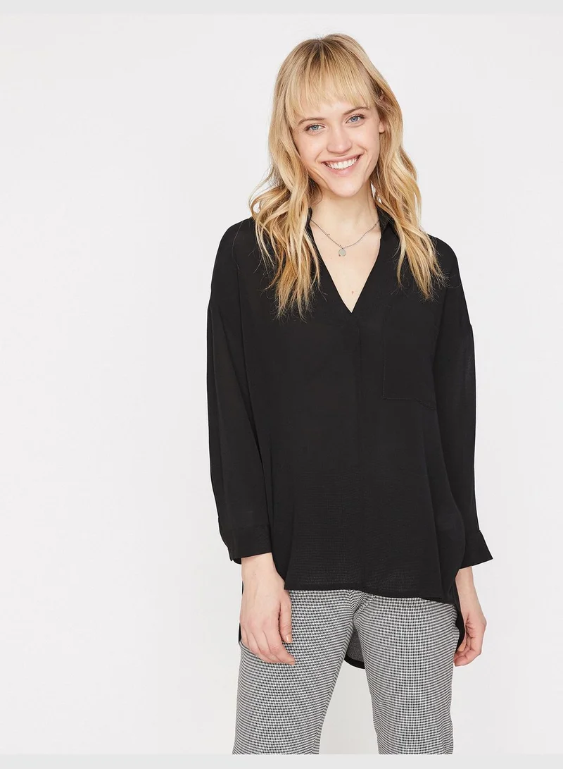 كوتون Back Detailed Blouse