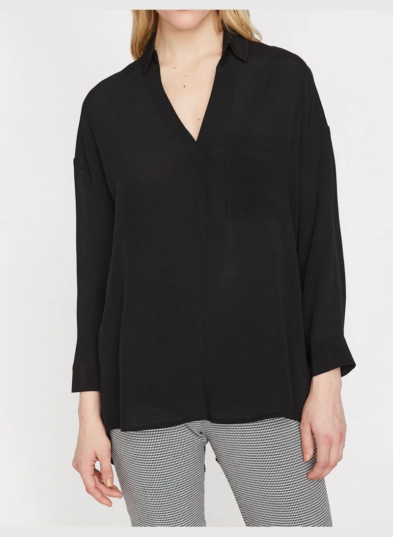 كوتون Back Detailed Blouse
