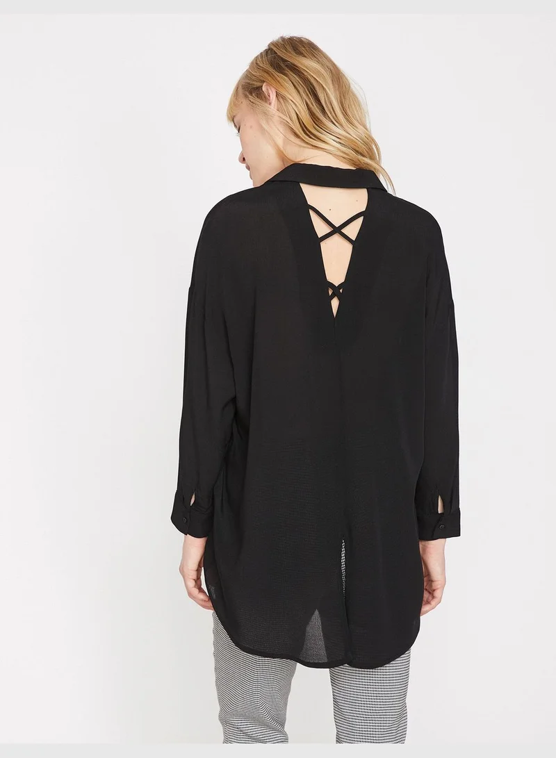 كوتون Back Detailed Blouse