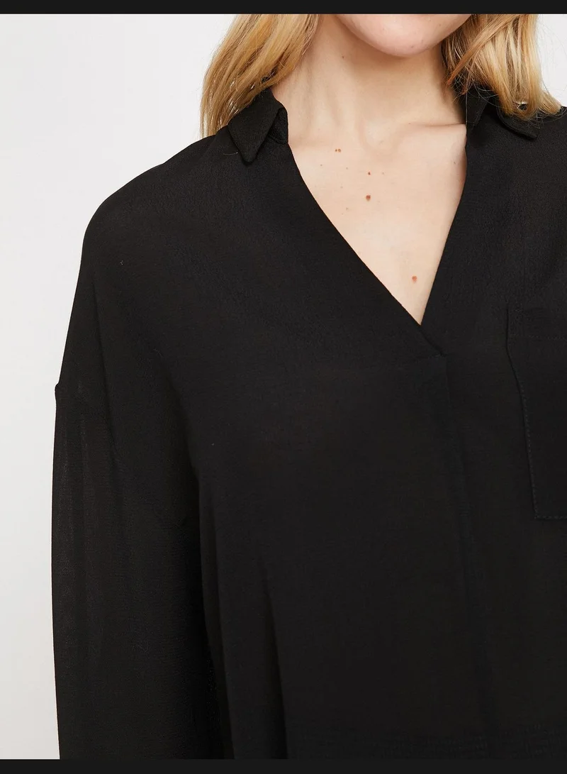 كوتون Back Detailed Blouse