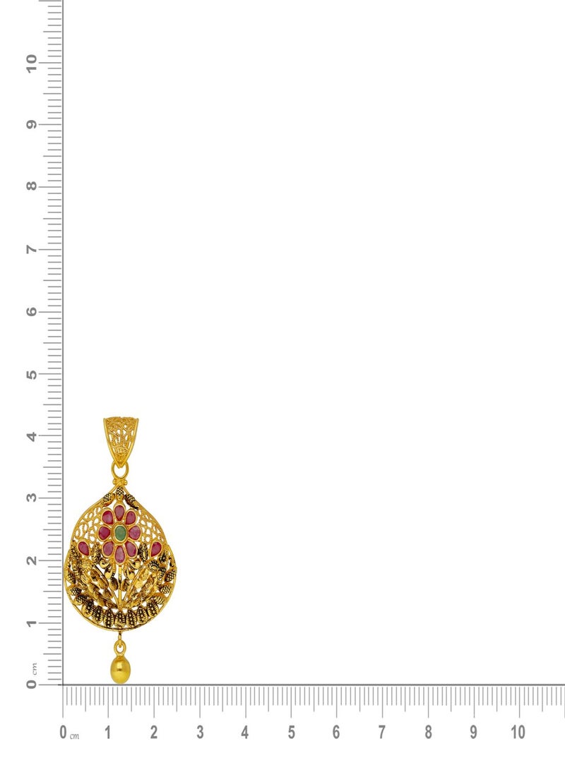 Malabar Gold and Diamonds 22 Carat 916 Purity Gemstone Pendant PRGATQ009PN5_Y for Women  - Image 5