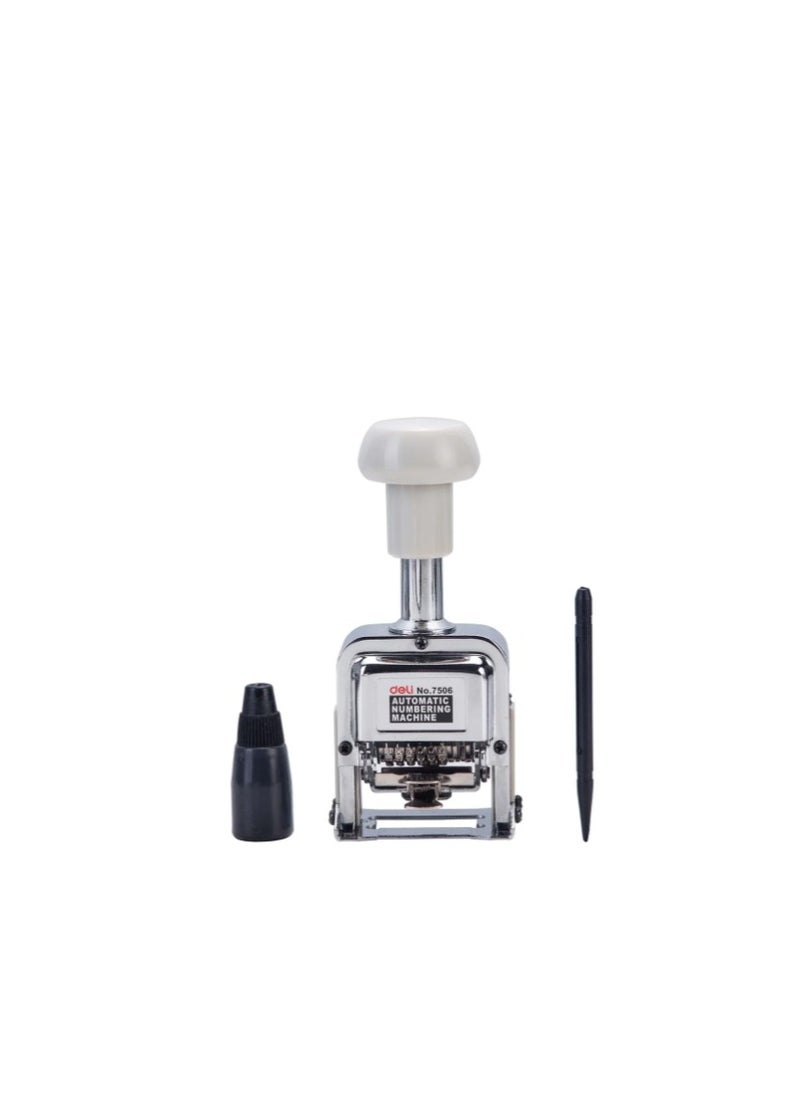 Deli - Deli 7506 Numbering Machine Very clear number marking with integrated ink pad - Image 1