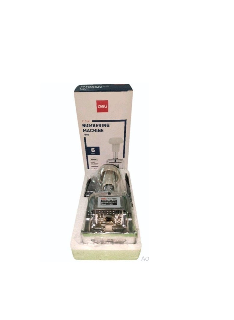 Deli - Deli 7506 Numbering Machine Very clear number marking with integrated ink pad - Image 1