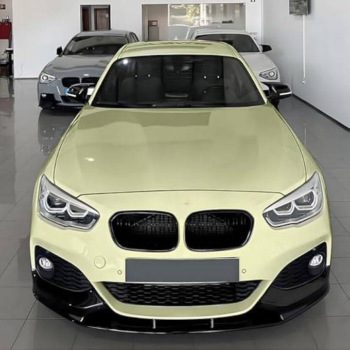 FINMOKAL Car Front Bumper Lip Chin Spoiler Body kit Glossy Black Compatible with BMW 1 Series F20 F21 LCI M Sport 2015-2019 - Image 5