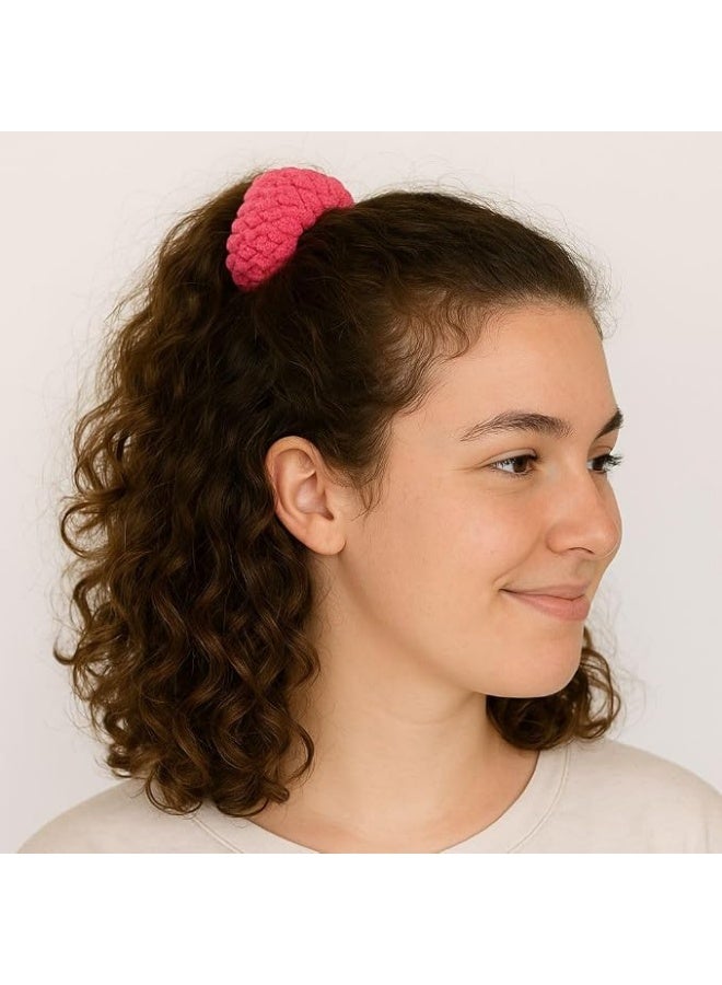 12 Pcs Soft Pony Holders, Elastics Hair Bands for Thick or Curly Hair for Women and Girls, Fancy Hair Ties – Bright Color - Image 3