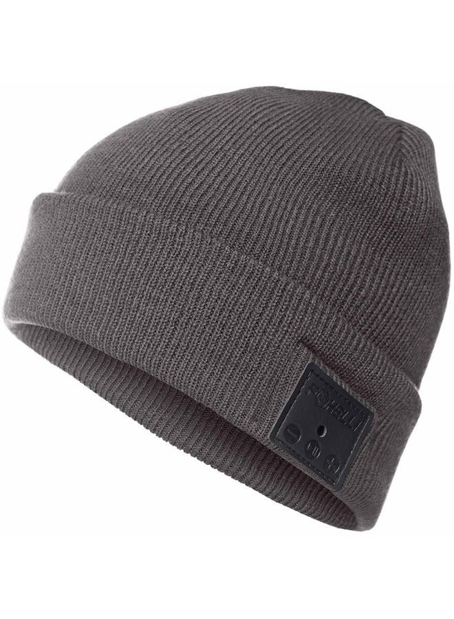 Foxelli Bluetooth Beanie Hat with Headphones Perfect Tech Gift for Men & Women Grey  - Image 1