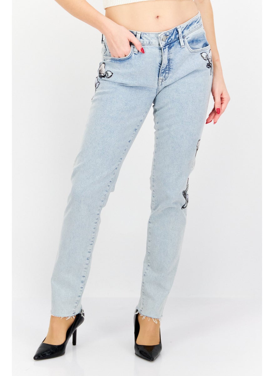 Mavi Jeans Women Skinny Fit Mid Waist Stretchable Denim Jeans, Blue  - Image 1