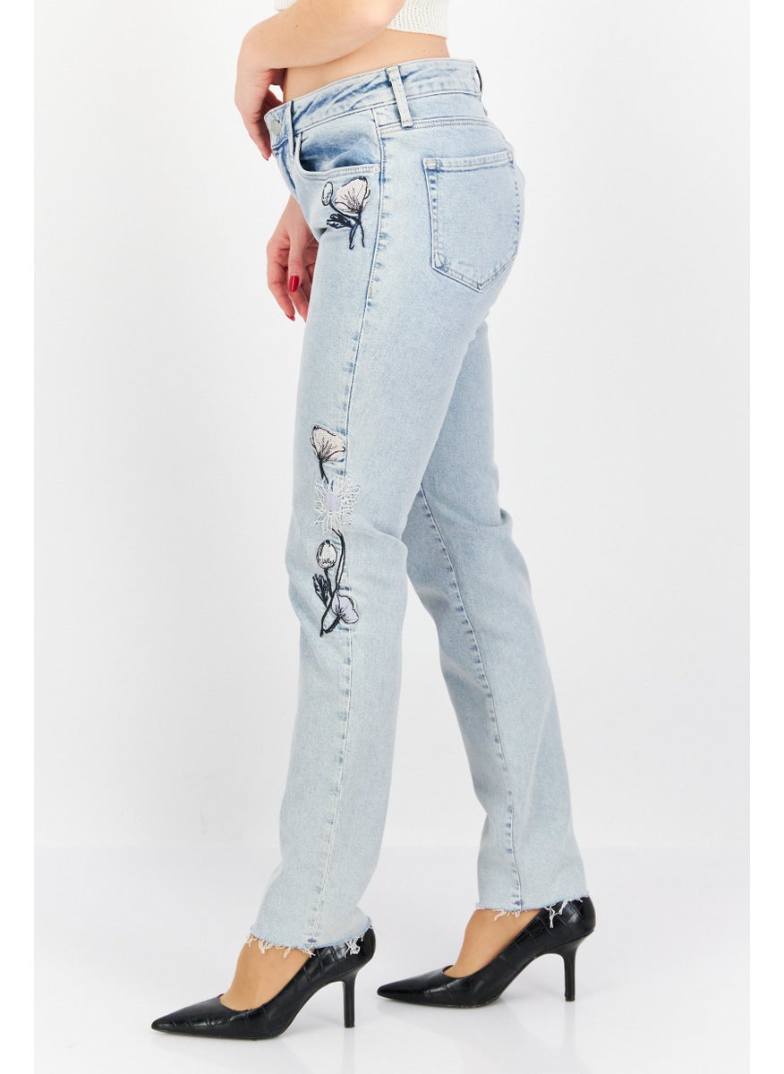 Mavi Jeans Women Skinny Fit Mid Waist Stretchable Denim Jeans, Blue  - Image 2