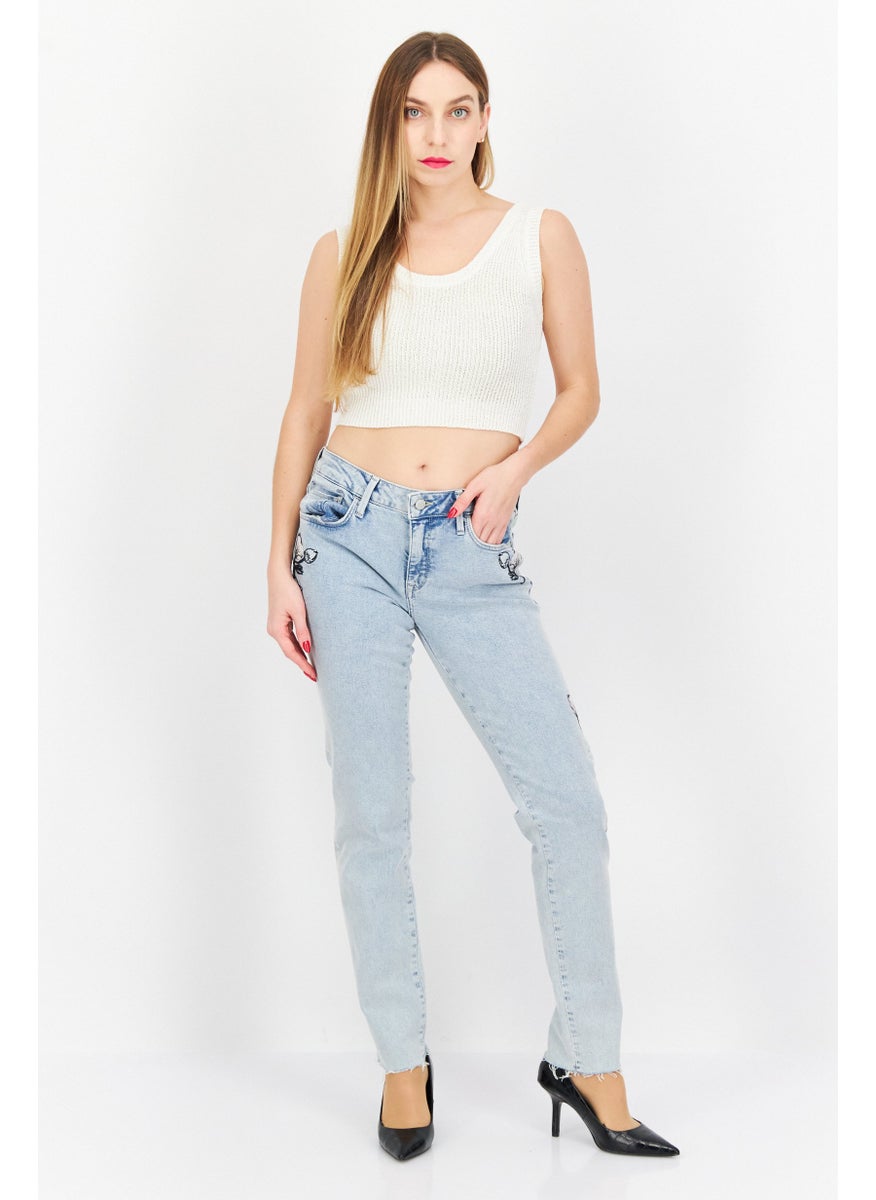 Mavi Jeans Women Skinny Fit Mid Waist Stretchable Denim Jeans, Blue  - Image 4