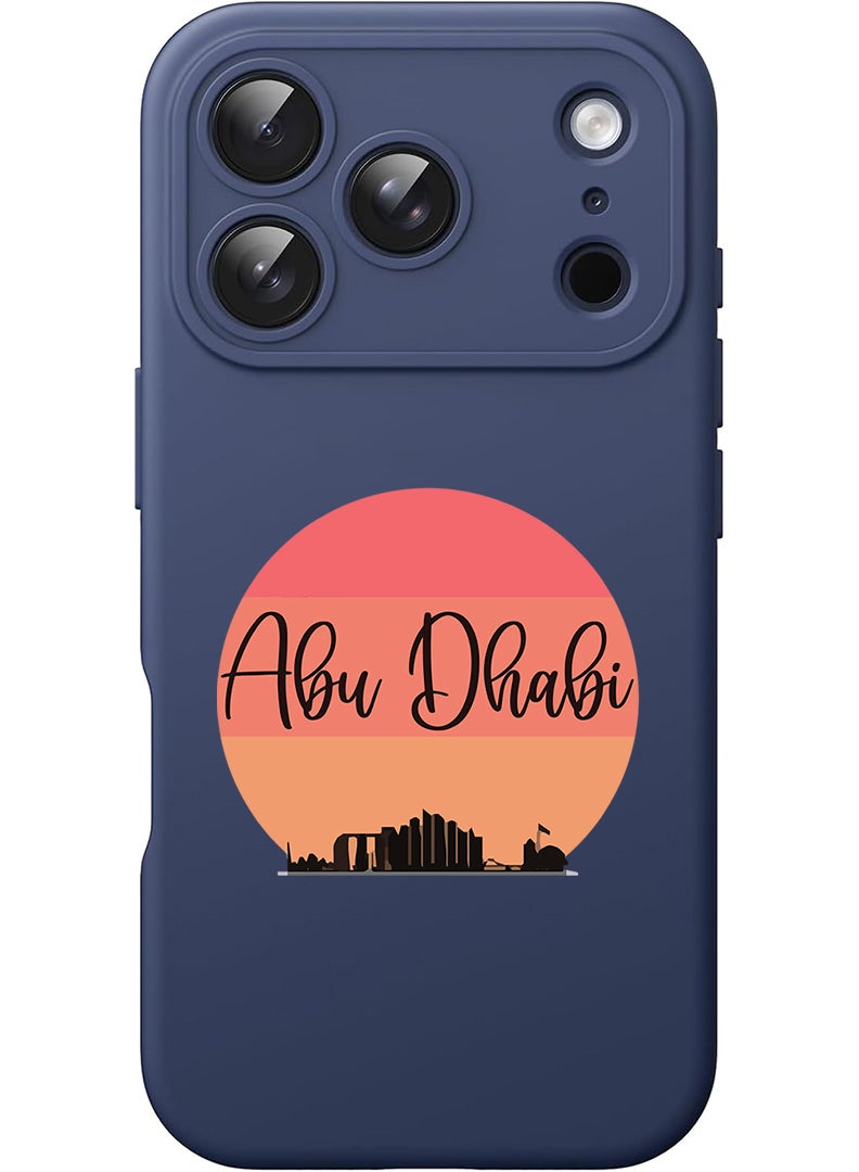 Theodor Protective Slim Fit Case Liquid Silicone Cover with Full Body Protection Anti-Scratch Shockproof Case For Apple iPhone 17 Pro (Blue) Abu dhabi Sun - Image 1