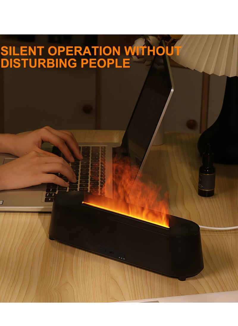 بيوينتي - 300ML Essential Oil Diffuser, Flame Aromatherapy Diffuser, Aroma Air Diffuser With Remote Control, 7 Colors LED Light Scented Oil Diffuser, Ultrasonic Cool Mist Diffuser Air Humidifier - Image 1