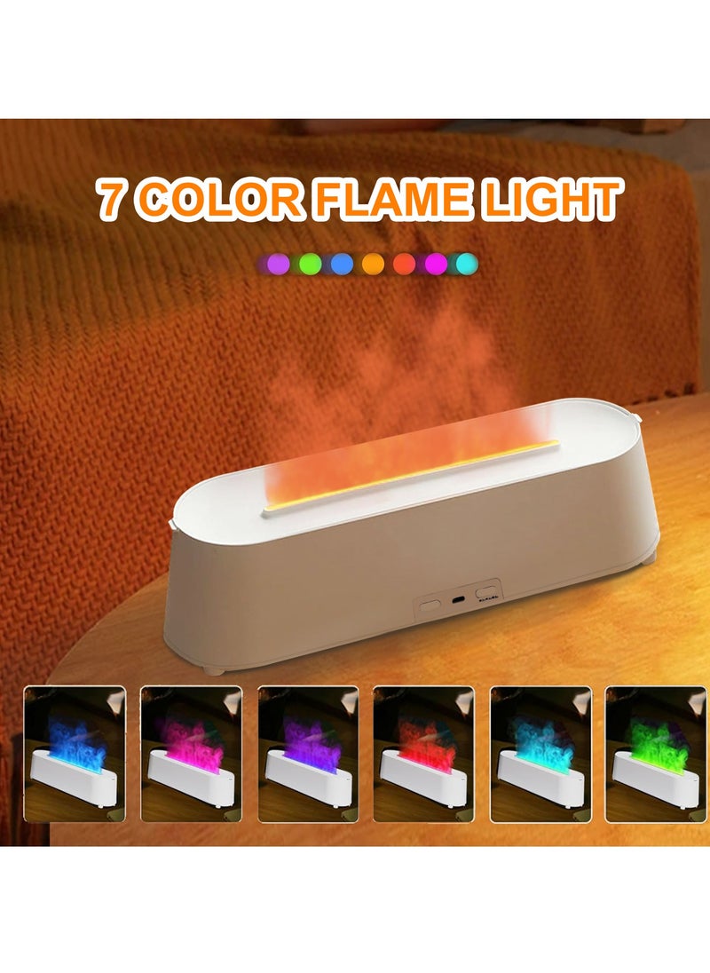 بيوينتي - 300ML Essential Oil Diffuser, Flame Aromatherapy Diffuser, Aroma Air Diffuser With Remote Control, 7 Colors LED Light Scented Oil Diffuser, Ultrasonic Cool Mist Diffuser Air Humidifier - Image 1