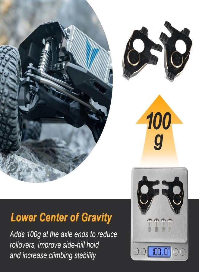HobbyPark Brass Steering Knuckle Counterweights Weights (100g) for Vanquish VP VS4-10 1/10 RC Crawler F10 Portal Axle Phoenix LCG VRD Carbon Kit Lower COG Upgrades Parts - Image 5