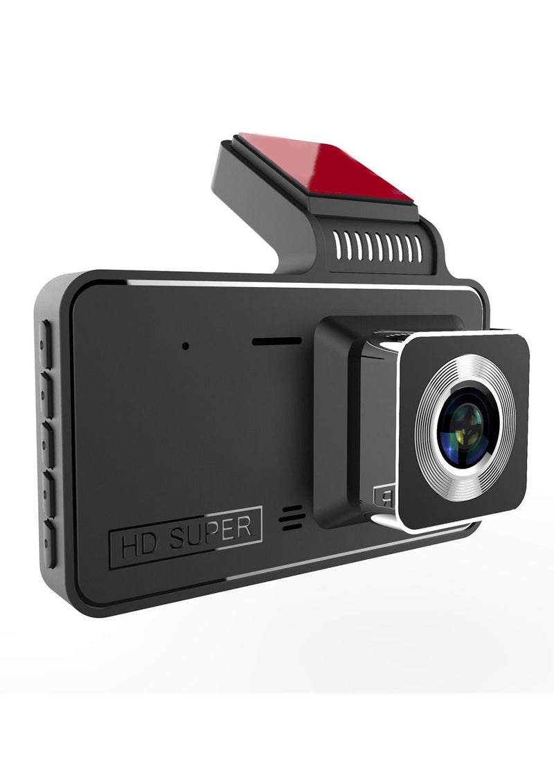 Generic - 1080P DVR Dash Camera 4 بوصة مسجل قيادة السيارة Dashcam 170 درجة زاوية واسعة مع دعم شاشة تعمل باللمس للرؤية الليلية حلقة تسجيل كشف الحركة عكس الصورة - Image 1