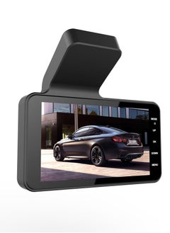 Generic 1080P DVR Dash Camera 4 بوصة مسجل قيادة السيارة Dashcam 170 درجة زاوية واسعة مع دعم شاشة تعمل باللمس للرؤية الليلية حلقة تسجيل كشف الحركة عكس الصورة  - Image 1