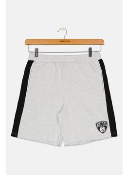 Nike Nike x NBA Kids Boy Brooklyn Nets Basketball Shorts, Grey  - Image 1