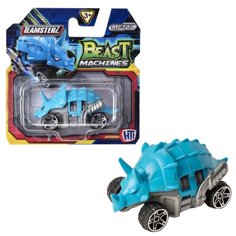 Teamsterz - Beast Machine Metal 3 Inch Blue Rhino Car - BM003-2B - 1417432 - Image 1