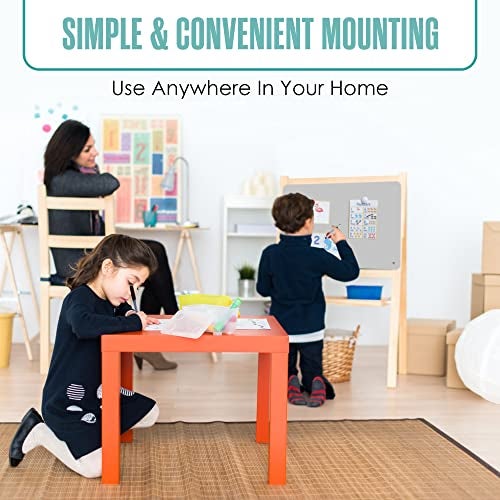 Houseables Magnetic Board, Magnet Board for Wall, Metal Sheets for Magnets, Kids, Bulletin, Hanging, Memo, Plate, Souvenir, Large Display Panel, Photo, Dry Erase, Classroom, Decorative, Grey, 18 x 12” - Image 5