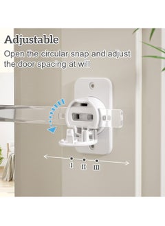 Excefore Child Proof Door Finger Pinch Guard, Cat Door Latch & Stopper, Adjustable Door Lever Handle for Pets, Great Door Lock for Dogs, No Need for Pet Gates or Interior Cat Door (Transparent)  - Image 3