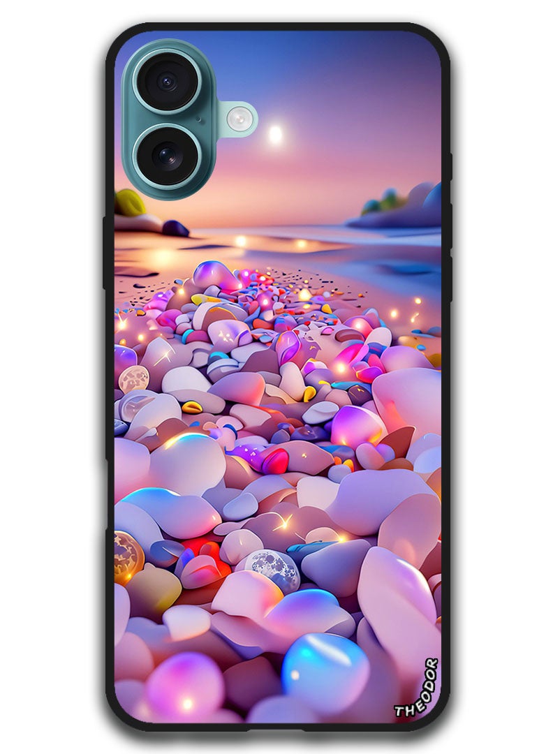 Theodor Protective Case Anti Scratch Shock Proof Bumper Cover For iPhone 16 (6.1)-inch Glow Stones 3 - Image 1