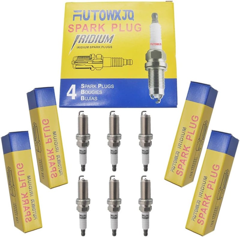 Autowxjq شمعات الإشعال إيريديوم أوتو WXJQ 6 قطع LFR5AIX-11 4469 لتويوتا ولكزس - Image 2