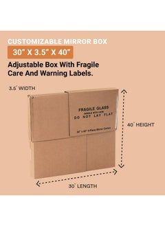 Large Mirror Box 30”L X 3.5”W X 40”H (1-Pack), Cardboard Boxes Perfect For Moving, Storing, Packing & Shipping, Ideal For Tv'S, Picture Frames, Mirrors & Art - pzsku/ZF60280431DA12699EBEBZ/45/_/1731926597/6843b178-c1bd-4e91-ac92-4732498e08c9