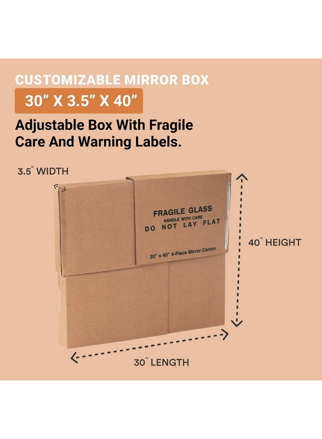 Aviditi Large Mirror Box 30”L X 3.5”W X 40”H (1-Pack), Cardboard Boxes Perfect For Moving, Storing, Packing & Shipping, Ideal For Tv'S, Picture Frames, Mirrors & Art - Image 2