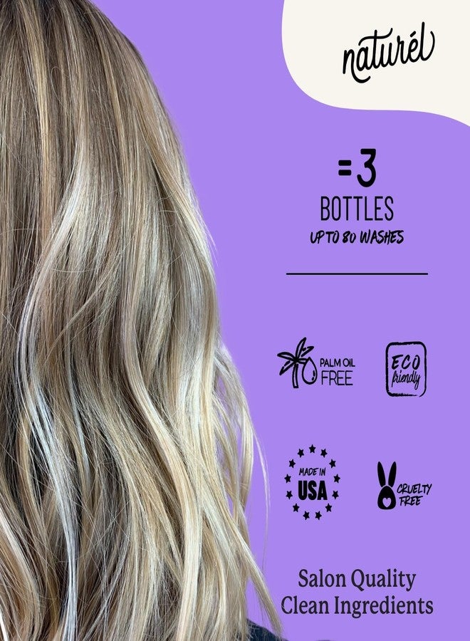 NATURÉL Naturel Purple Toning Shampoo Bar, Blonde or Grey Hair Toning Shampoo Bar with Biotin and Almond Oil, Vegan, Zero Waste, Cruelty Free, Made in USA - Image 3