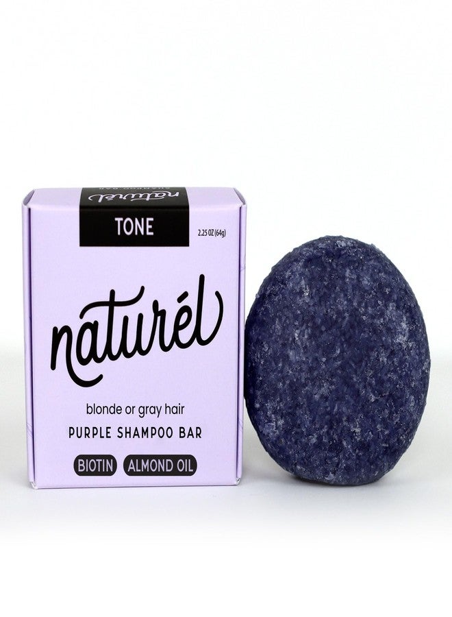 NATURÉL Naturel Purple Toning Shampoo Bar, Blonde or Grey Hair Toning Shampoo Bar with Biotin and Almond Oil, Vegan, Zero Waste, Cruelty Free, Made in USA - Image 1