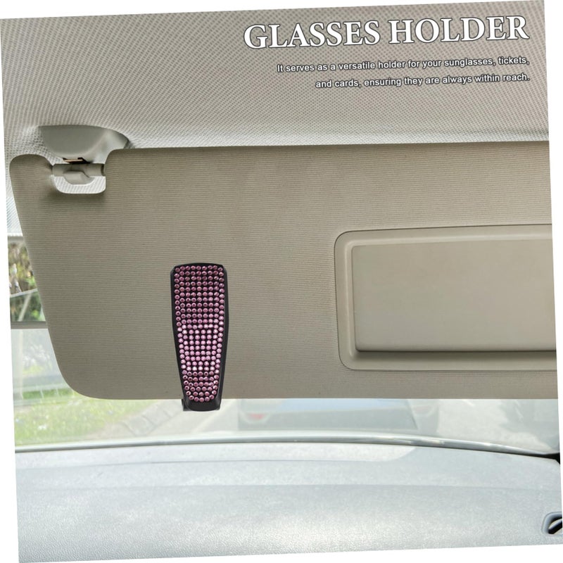 2Pcs Car Visor Sunglass Holder Clip Multi Functional Eyeglasses Ticket Card Organizer - Image 5