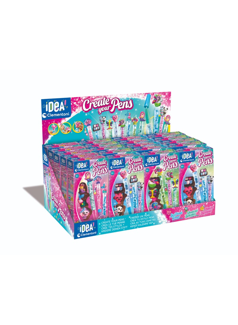Clementoni Idea Create Your Pens, Assorted 1 Piece (Style & Color May Vary) Each Sold Separately  | Do it Yourself | DIY Craft Kit | Educational & Learning | Creative Gift for Kids and Adults - Image 1