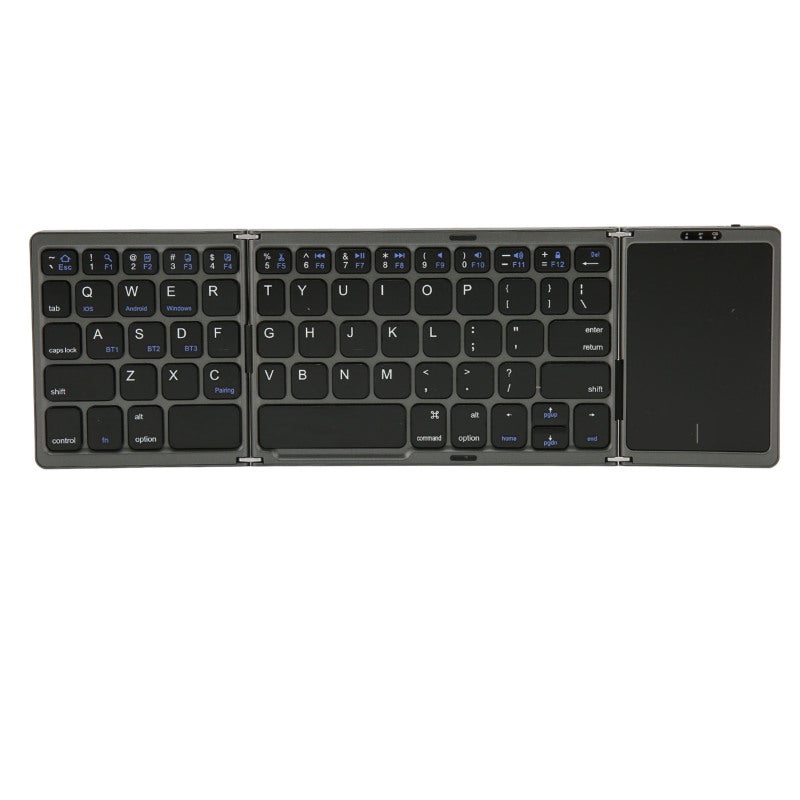 Foldable Keyboard BT 5.1 with Touchpad - 3 Folded Design Magnetic Closure Wireless Keyboard for Outdoor Use - Image 2