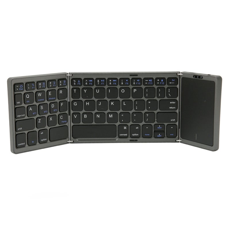 Foldable Keyboard BT 5.1 with Touchpad - 3 Folded Design Magnetic Closure Wireless Keyboard for Outdoor Use - Image 5