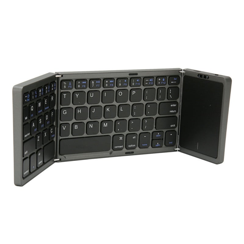Foldable Keyboard BT 5.1 with Touchpad - 3 Folded Design Magnetic Closure Wireless Keyboard for Outdoor Use - Image 3