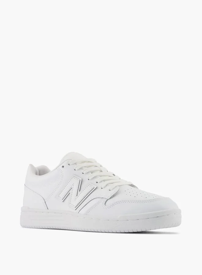 New Balance Men's Perforated Sneakers with Lace-Up Closure - BB480