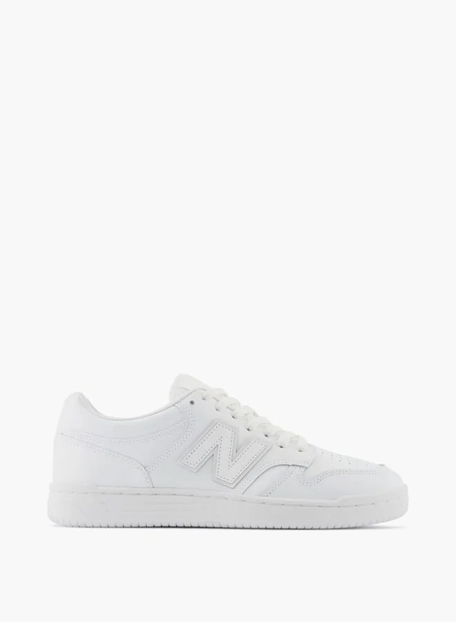 New Balance Men's Perforated Sneakers with Lace-Up Closure - BB480