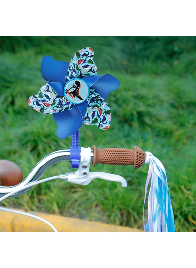 Children's Scooter Bicycle Bicycle Stroller Decoration Six-color Stroller Small Windmill Handle Ribbon Pendant-Color: Long Pole + Short Pole - Image 4
