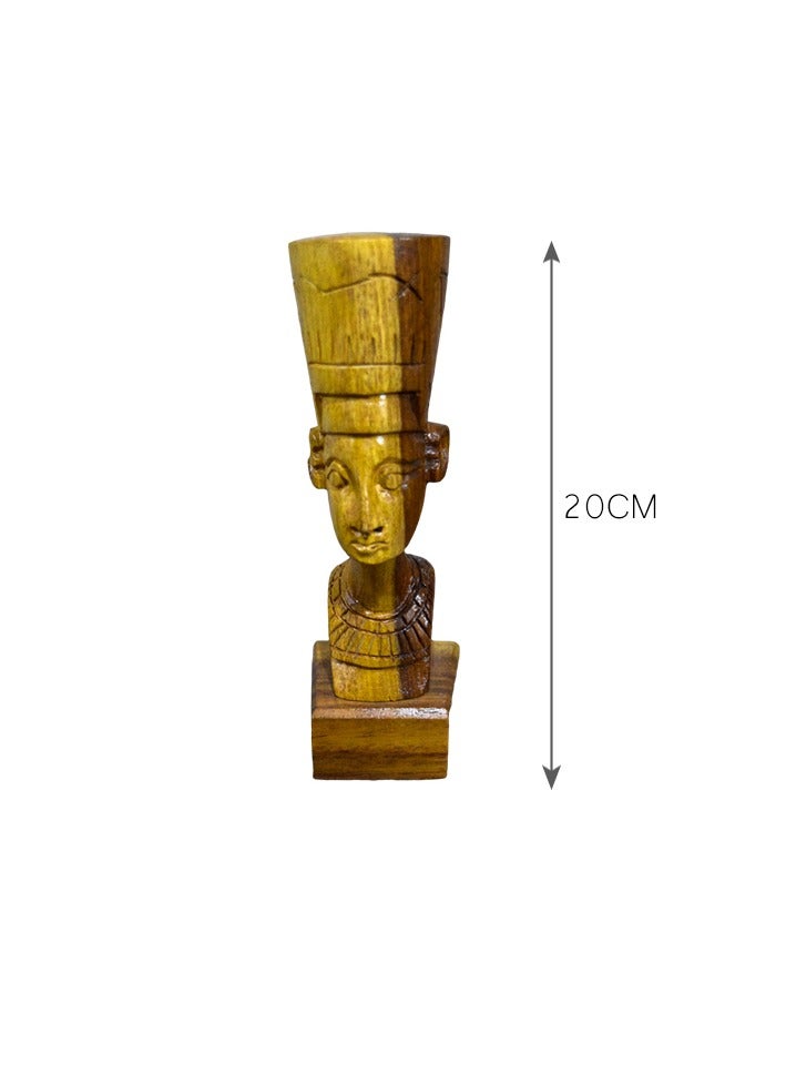Egypt Antiques Nefertiti statue, carved from palm tree, produced by Egypt Antiques, 100% handmade - Image 3