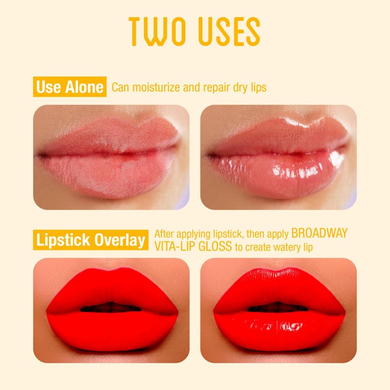 Ruby Kisses Broadway Vita-Lip Clear Lip Gloss (Honey 6 Pack), Ultra-Hydrating & Soothing Formula with Multi-Vitamin Oils, High-Shine Non-Sticky Finish, Nourishing Glossy Lip Balm for Healthy Lips - Image 5