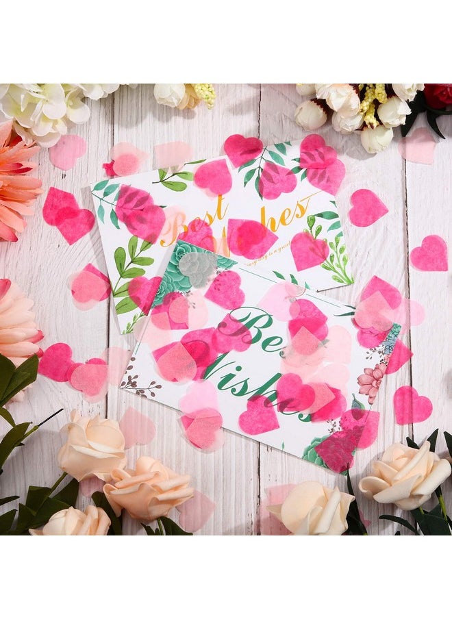 Confetti - Confetti! Valentine's Day Heart Shape Tissue Confetti 1000 Pcs / 10-15 grm Paper Table Confetti for Valentine's Day, Wedding Party, Baby Shower and Balloon Decorations, 1 inch (Rose Red, Peach) - Image 1