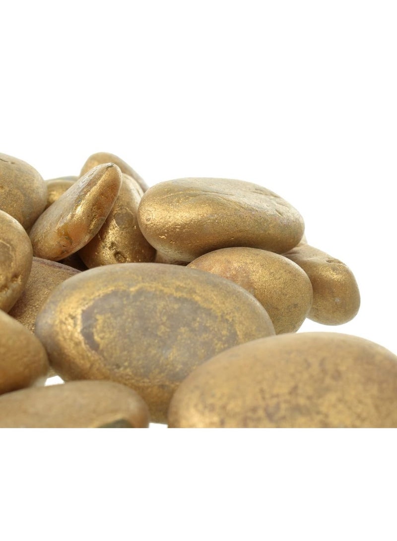Big Gardening Potted Plants for Plants, Home DIY Decor, Aquarium Gravel, Vase Fillers, Fairy Garden, Landscaping Outdoor Stones 1 Pack (700g) Outdoor Decoration - Gold - Image 2