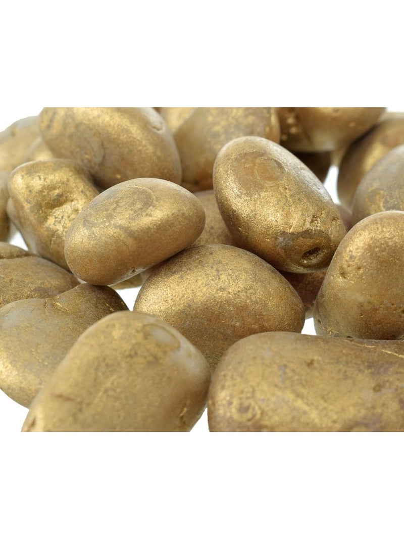 Big Gardening Potted Plants for Plants, Home DIY Decor, Aquarium Gravel, Vase Fillers, Fairy Garden, Landscaping Outdoor Stones 1 Pack (700g) Outdoor Decoration - Gold - Image 3
