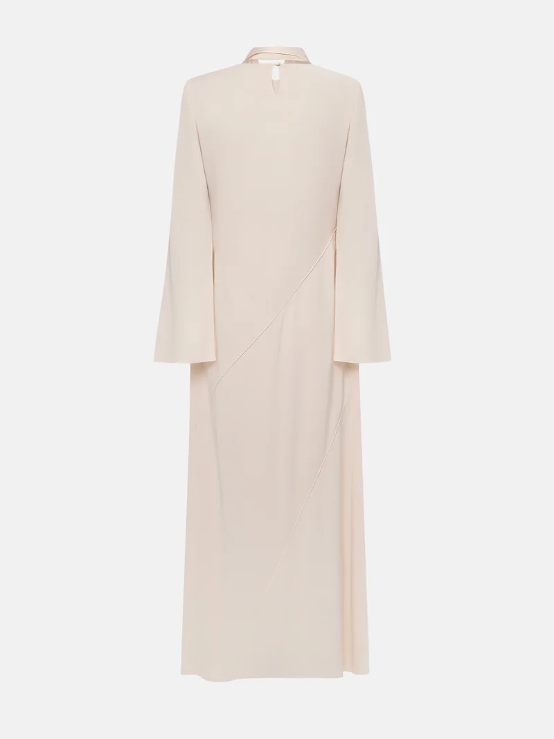 Lichi Maxi dress with asymmetrical draped bodice