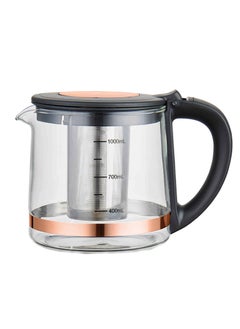 Any Morning Turkish Teapot Electric Tea Kettle with Infuser 2000ml, Stainless Steel Tea Maker Machine  68oz, Glass Teapot with Filter, Double Boiler, LED Light, 360 Swivel Base, 1500W - DE23203SX  - Image 5