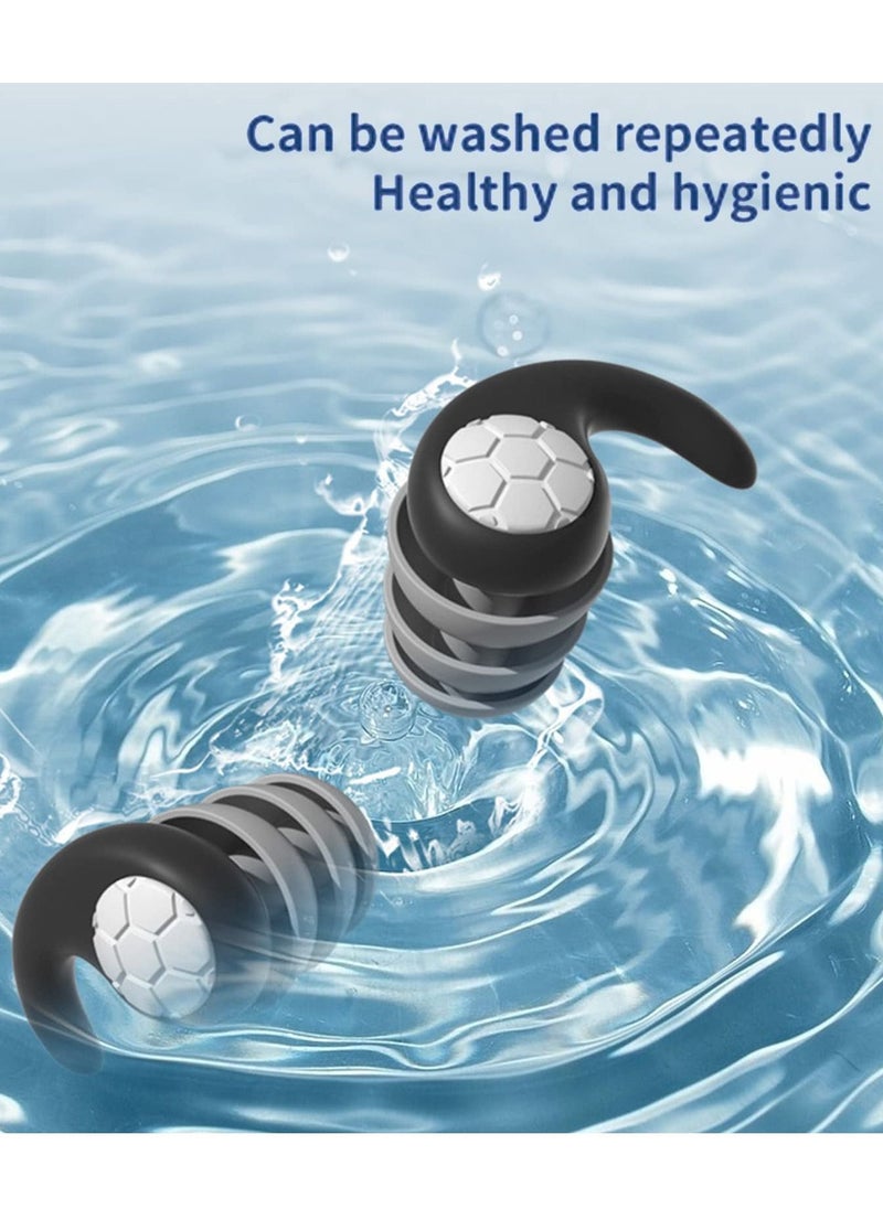 SYOSI - Ear Plugs for Sleeping Noise Cancelling Earplugs for Noise Reduction Reusable Hearing Protection in Flexible Silicone for Sleep, Noise Sensitivity, Flights - Image 1