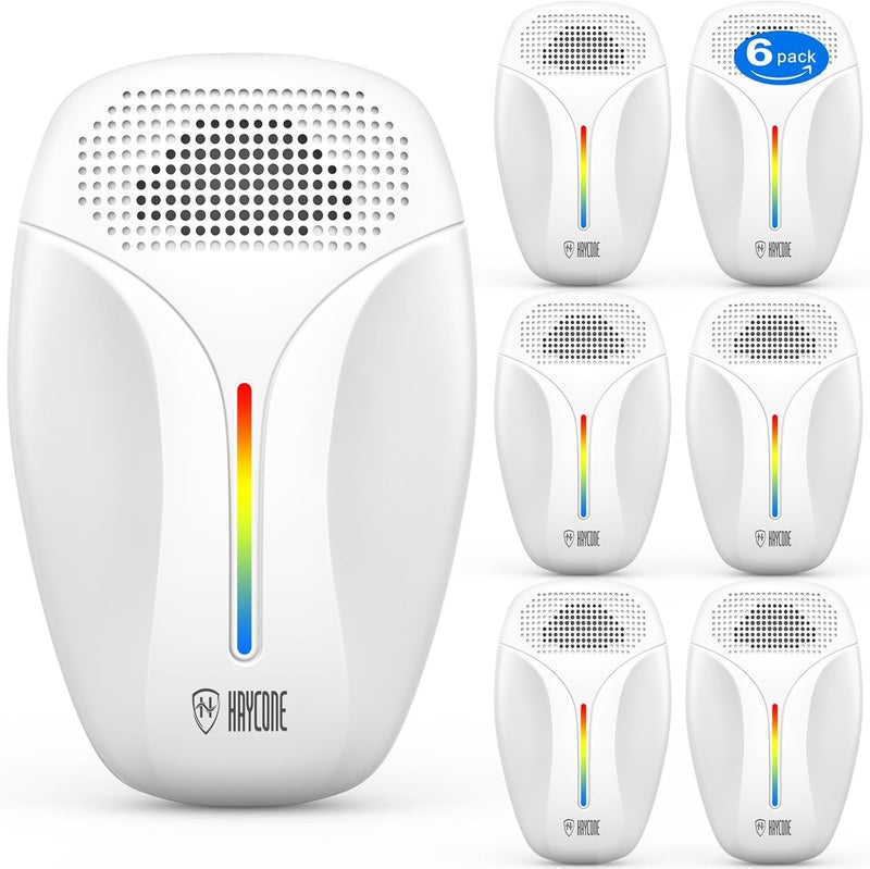 2024 Upgraded Version Ultrasonic Pest & Insect Repeller, Ultrasonic Repellent for Roach, Rodent, Mouse, Bugs, Mosquito, Mice, Spider, Ant,Electronic Plug in Pest Control,3 Mode Switching,6 Packs