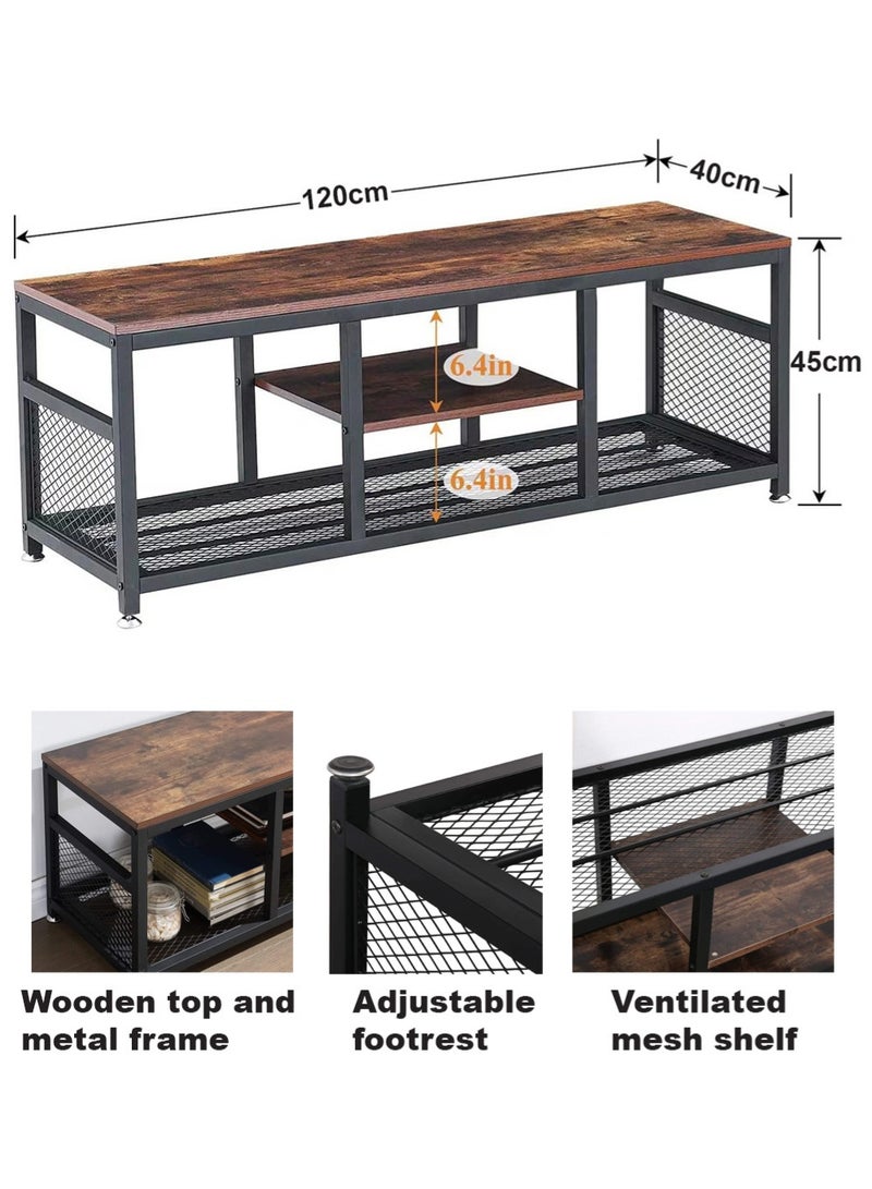 AGD 3-Tier Open TV and Media Console for Living Room, Bedroom, Media Entertainment Center and Coffee Table - Image 5
