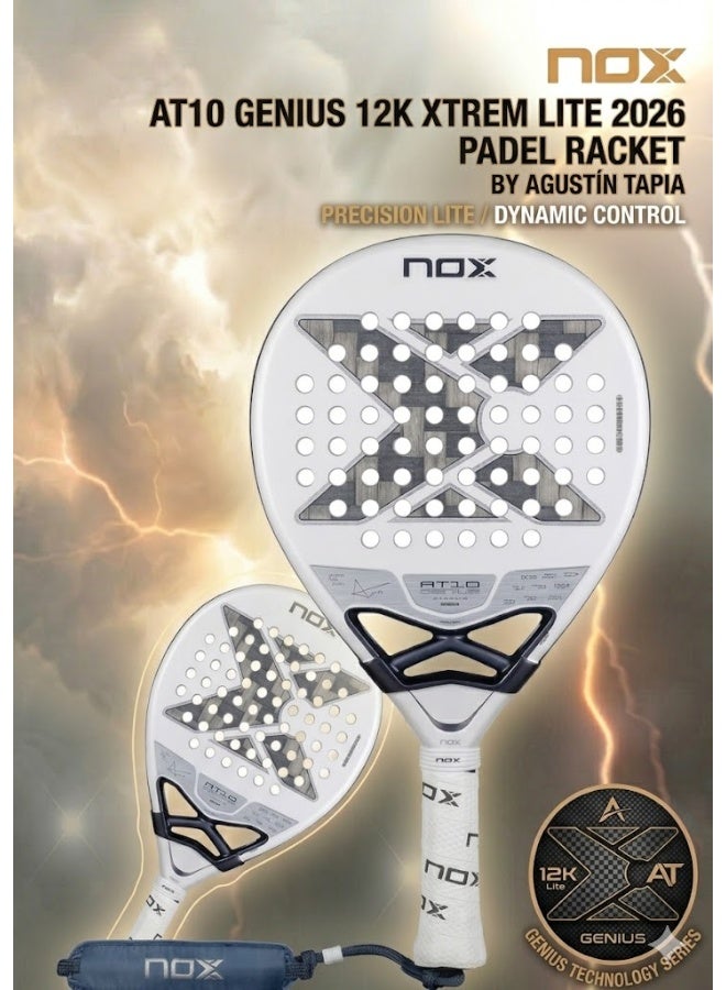 NOX AT10 Genius 12K Xtrem Lite 2026 Padel Racket by Agustín Tapia – Lightweight Power, Adjustable Balance & Pro Control - Image 1